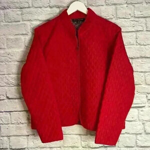 Briggs New York Petite Women's lightweight quilted jacket Red Size PXL